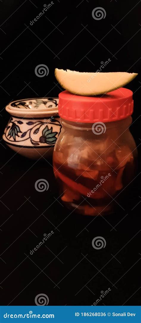 Pickle on a jar stock photo. Image of drink, tableware - 186268036