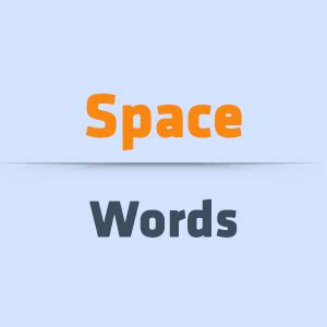 Space Words | List of Vocabulary Words Related to Space