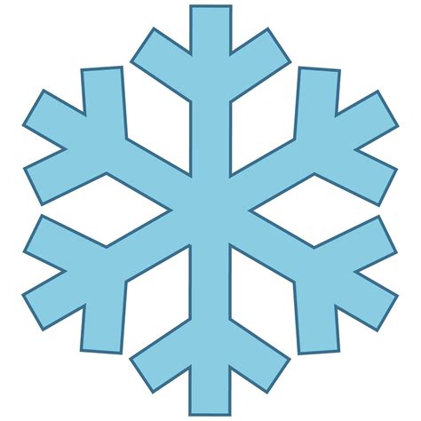 Studio Snowflake #1 (Large) Snowflake Outline, Snowflake Clipart ...