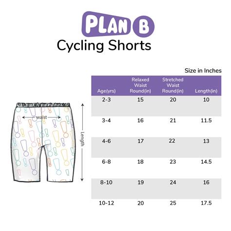 Size Chart - Altered Cycling Shorts – Plan B