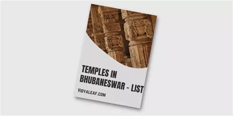 List of Temples in Bhubaneswar - Vidyaleaf