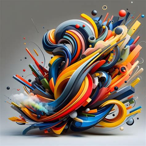 Premium Photo | Vibrant Abstract Colorful Sculptures Captivating Art