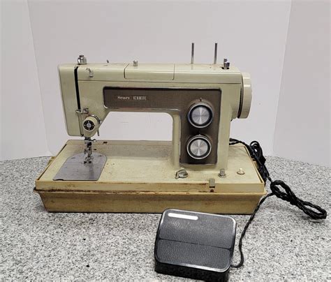 Vintage Sears Kenmore 5186 Sewing Machine w/ Foot Pedal + Hard Case a-x ...