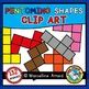 PENTOMINO SHAPES CLIPART: GEOMETRY CLIPART: MATH CLIPART by FREE YOUR HEART