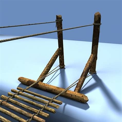 Hanging rope bridge 3D model | CGTrader