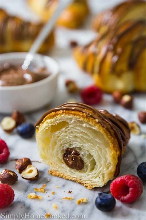 Nutella Croissants - Simply Home Cooked Nutella Croissant, Croissant ...