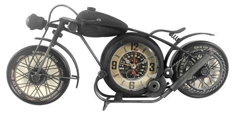 Motorcycle Clock - black - Portman Studios