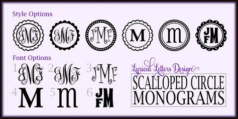 Free monogram fonts, Circle monogram font, Circle monogram font free