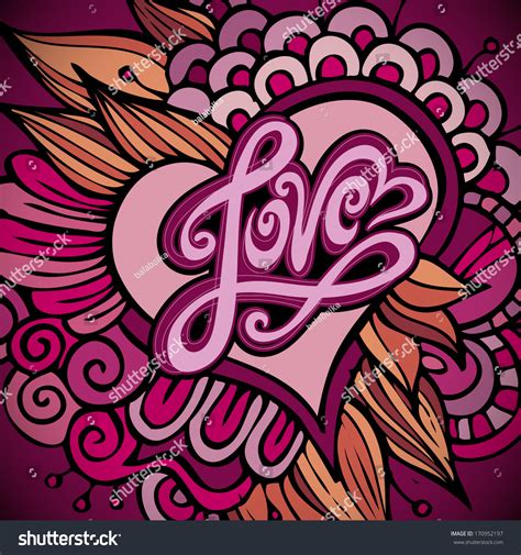 Love Hand Lettering Handmade Calligraphy Vector Stock Vector (Royalty Free) 170952197 | Shutterstock