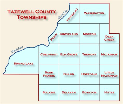 Outline Map of Tazewell County Townships – Tazewell County Genealogical & Historical Society