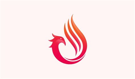 Premium Vector | Fire phoenix logo design vector