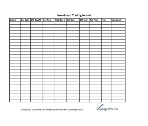 Investment Stock Trading Journal Spreadsheet | Investing, Stock trading ...