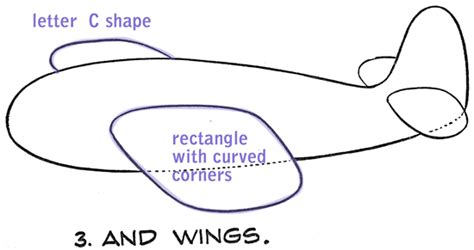 How to Draw a Cartoon Airplane with Easy Step by Step Drawing Tutorial – How to Draw Step by ...