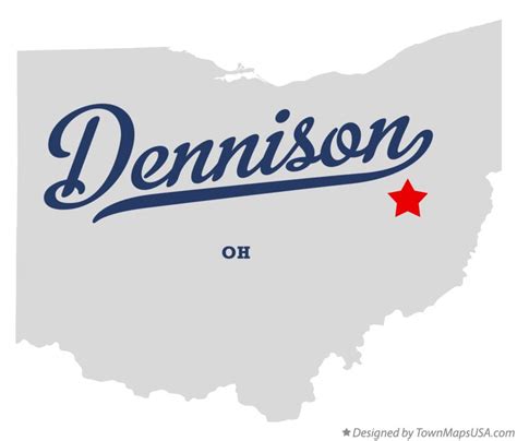 Map of Dennison, OH, Ohio