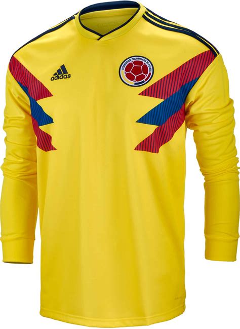 adidas Colombia L/S Home Jersey 2018-19 - SoccerPro.com
