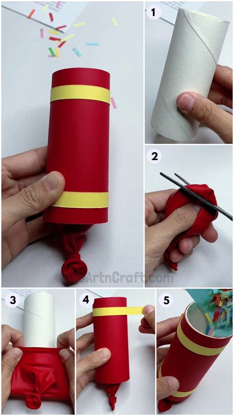 DIY Party Popper Step by Step Tutorial For Kids - Kids Art & Craft