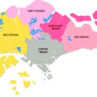 Map of Singapore area divisions by the URA. | Download Scientific Diagram