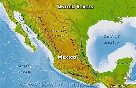 Mexican Plateau | mexico-physical-map