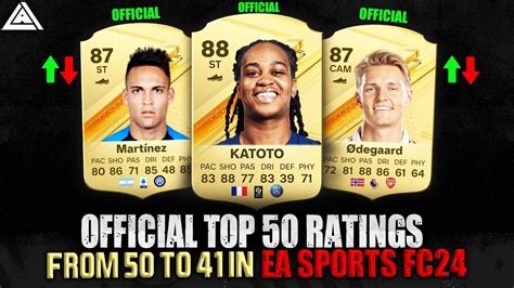 FIFA 24 (EA FC 24) | OFFICIAL TOP 50 BEST PLAYER RATINGS (FROM 50-41) | FT. Martinez, Son ...