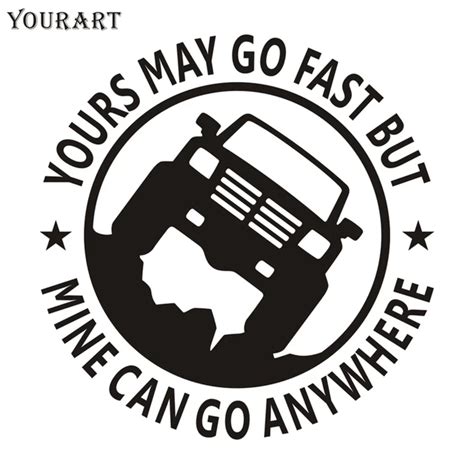 Yourart 4x4 Vinyl Car Sticker Funny Van Trunk SUV Pickup 4X4 OFF ROAD 4WD Car Stickers and ...