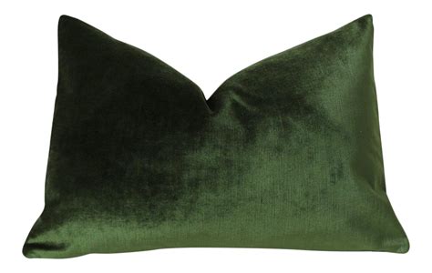 Dark Green Velvet Lumbar Pillow Cover 12x21 | Green velvet pillow, Pillows, Throw pillows bedroom