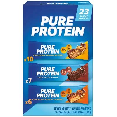 Pure Protein Bars Gluten Free, Chocolate Variety Pack 23 ct. - Sam's Club