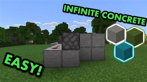 SIMPLE 1.21 AUTOMATIC CONCRETE FARM TUTORIAL in Minecraft Bedrock (MCPE/Xbox/PS4/Switch ...