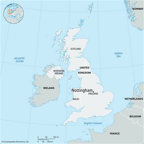 Nottingham In Uk Map - Ebonee Magdalene