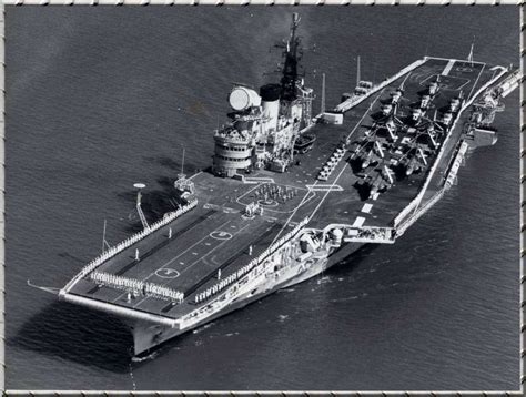 HMS Victorious 1950's Victorious was reconstructed with an angled deck and a massive radar set ...