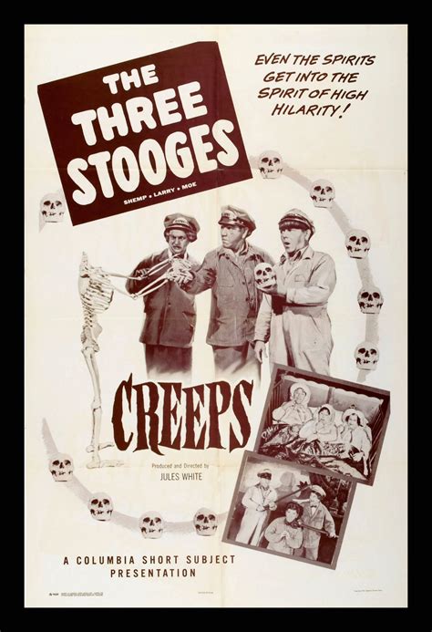 THE THREE 3 STOOGES * CineMasterpieces CREEPS * ORIGINAL MOVIE POSTER 1956 | eBay