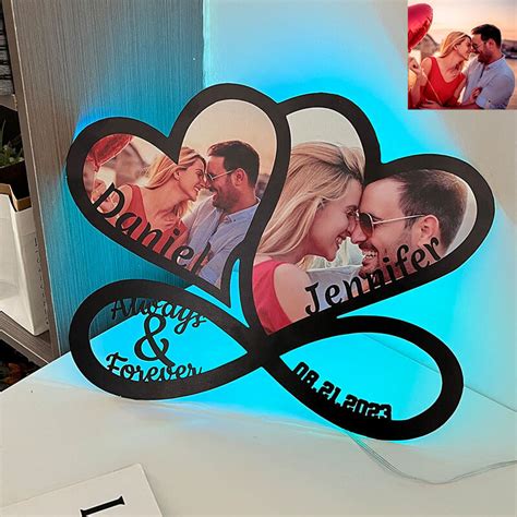 Customized Double Heart Infinity Metal Sign