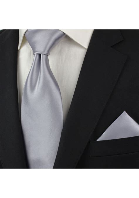 Solid color ties - Formal silver tie | Cheap-Neckties.com