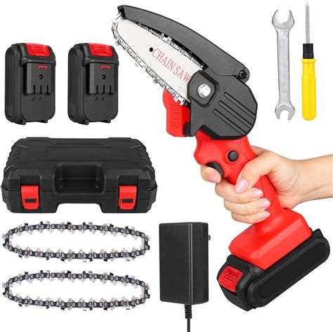 China Handheld 18V Electric Chainsaw Lithium Battery Cordless Rechargeable Mini Chain Saw for ...