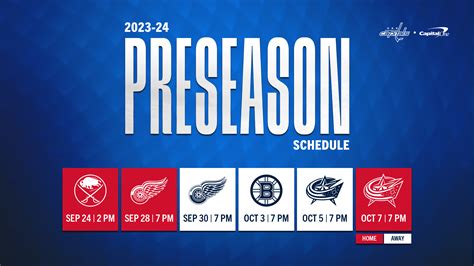 Capitals Announce 2023-24 Preseason Schedule - Side Stage Magazine