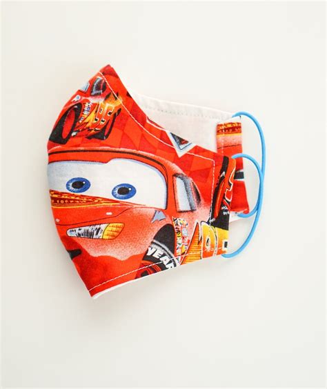 Lightning Mcqueen Face Mask for Children - Etsy