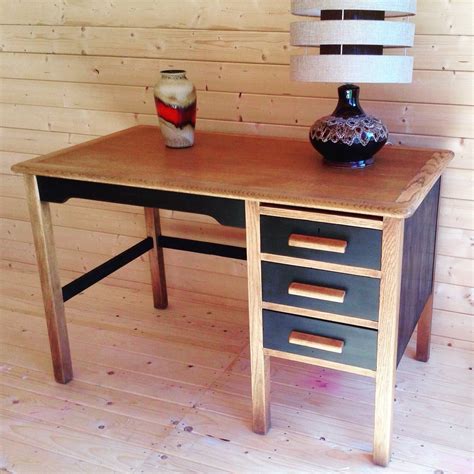 SOLD Original RETRO Teacher's DESK in solid oak hand