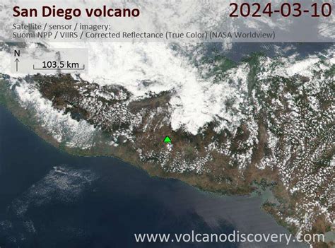 Latest satellite images of San Diego volcano | VolcanoDiscovery