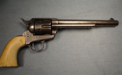 Colt SAA revolver, 1st Gen., 7 1/2" bbl, .44-40 cal., original ivory ...