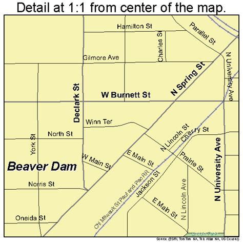 Beaver Dam Wisconsin Street Map 5505900