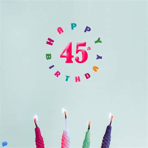 Happy 45th Birthday Animated