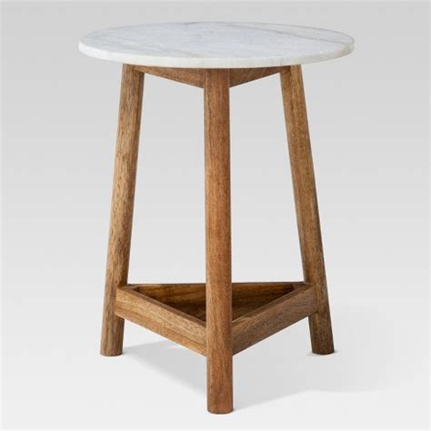 Lanham Marble Top Side Table Brown - Threshold™ : Target