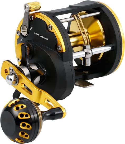 Amazon | Burning Sharkトローリングリール海水レベル風Reels、ドラッグリールボート釣り海釣りfor Sea Bass ...