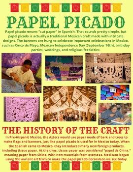 The History of Papel Picado by Kate's ESL Language Library | TpT