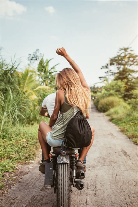 Young couple enjoying motorbike ride – Jacob Lund Photography Store ...