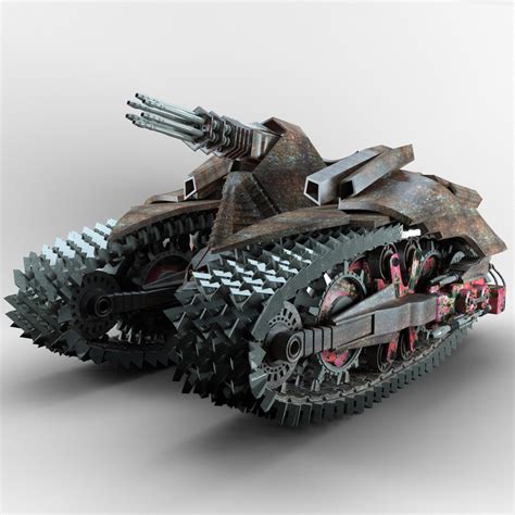 futuristic tank 3d model