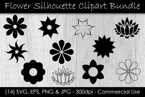 Flower Silhouette Svg Files