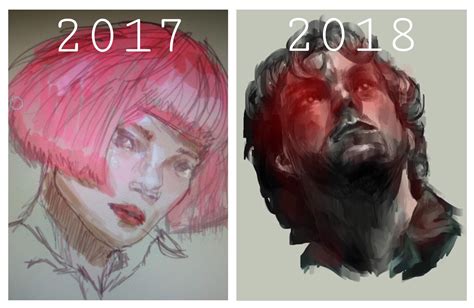 I started doing digital art about a year ago and this is my progress so ...