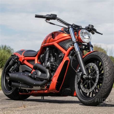 Harley Davidson V Rod “Orange” by Rick’s Motorcycles | Harley davidson v rod, Harley bikes, Harley