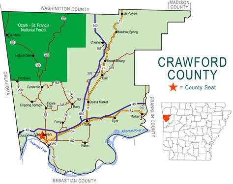 Crawford County Arkansas Map - Corene Charlotte