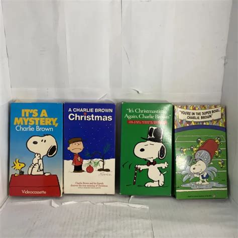 LOT OF 4 Vintage Charlie Brown Snoopy Peanuts VHS Tapes Home Video Cartoon Movie $15.00 - PicClick